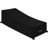 Housse De Protection Bain De Soleil Avec Grilles D’aération, Imperméable, Coupe-Vent, Anti-UV, Tissu Oxford 210D Housse De Protection Bain De Soleil, Transat (200x75x40/80cm) - Noir -Promos Garde Plante Boutique 100109767 1