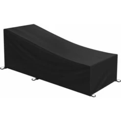 Housse De Chaise Longue Imperméable Housse Bain De Soleil Tissu Oxford 210D Noir (200x68x40/70CM)