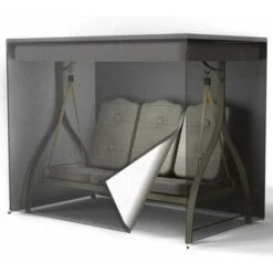 Housse Balancelle Jardin 3 Places Imperméable,Couverture Balançoire Anti-poussière,Bâche Protection En 210D Oxford 125 X 170 X 220 Cm Noir (1pcs)