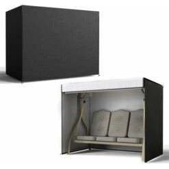 Housse Balancelle Jardin 3 Places Imperméable,Couverture Balançoire Anti-poussière,Bâche Protection En 210D Oxford 125 X 170 X 220 Cm Noir (1pcs) -Promos Garde Plante Boutique 100344648 3