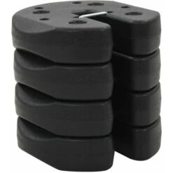 Momo Poids Pour Belvédère 4 Pcs Noir 220x50 Mm Béton