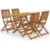 Mobilier à Dîner D'extérieur Pliable 5 Pcs Bois D'acacia Solide VidaXL 2 Mobilier à Dîner D'extérieur Pliable 5 Pcs Bois D'acacia Solide VidaXL -Promos Garde Plante Boutique 10260779 1