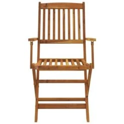 Mobilier à Dîner D'extérieur Pliable 5 Pcs Bois D'acacia Solide VidaXL -Promos Garde Plante Boutique 10260779 4
