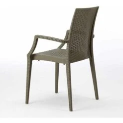 Table Carrée Noire 90x90cm Avec 4 Chaises Colorées Grand Soleil Set Extérieur Bar Café ARM Bistrot Passion Couleur: Marron -Promos Garde Plante Boutique 10709469 5