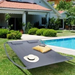 Lit Bain De Soleil 180 CM Avec Toile Grise -Promos Garde Plante Boutique 10749520 4