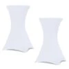 Lot De 2 Housses Blanches Pour Table Haute Pliante 105 CM -Promos Garde Plante Boutique 11119491 1