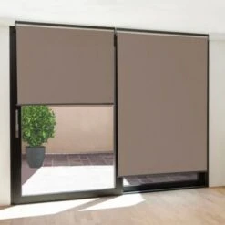 Lot De 3 Stores Enrouleurs L.125 X H. 225 CM Pour Pergola Taupe -Promos Garde Plante Boutique 11156809 5