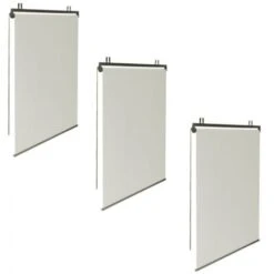 Lot De 3 Stores Enrouleurs L.125 X H. 225 CM Pour Pergola écrue