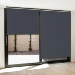 Lot De 2 Stores Enrouleurs L.125 X H. 225 CM Pour Pergola Gris Anthracite -Promos Garde Plante Boutique 11156819 5