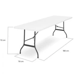 Lot De 2 Tables Pliantes Portables 180 CM Pour Camping Ou Réception 10 Lot De 2 Tables Pliantes Portables 180 CM Pour Camping Ou Réception -Promos Garde Plante Boutique 11244257 4