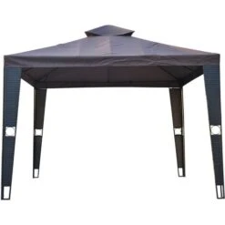 OUTSUNNY Toile De Rechange Pour Pavillon Tonnelle Tente 3 X 3 M Polyester Haute Densité 180 G/m² Chocolat -Promos Garde Plante Boutique 11330094 5