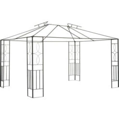 OUTSUNNY Toile De Rechange Pour Pavillon Tonnelle Tente 3 X 4 M Polyester Haute Densité 180 G/m² Beige -Promos Garde Plante Boutique 11330101 5