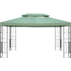 OUTSUNNY Toile De Rechange Pour Pavillon Tonnelle Tente 3 X 4 M Polyester Haute Densité 180 G/m² Vert -Promos Garde Plante Boutique 11330104 4