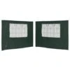 Paroi De Tente De Réception 2 Pcs Avec Fenêtre PE Vert VidaXL -Promos Garde Plante Boutique 11424563 1
