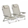 Lot De 2 Fauteuils Clic Clac Des Plages En Polyester Gris -Promos Garde Plante Boutique 11572829 1
