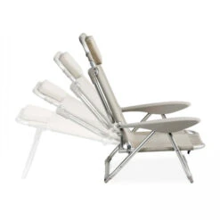 Lot De 2 Fauteuils Clic Clac Des Plages En Polyester Gris -Promos Garde Plante Boutique 11572829 4