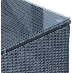 OUTSUNNY Table Basse De Jardin Plateau Verre Trempé 5 Mm Rotin Tressé 85 X 50 X 39cm Max. 50 Kg Noir 11 OUTSUNNY Table Basse De Jardin Plateau Verre Trempé 5 Mm Rotin Tressé 85 X 50 X 39cm Max. 50 Kg Noir -Promos Garde Plante Boutique 11607919 5