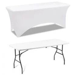 Housse Blanche Pour Table Pliante 180 CM -Promos Garde Plante Boutique 11755850 5