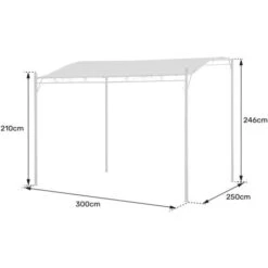 Pergola Murale 3 × 2,5m NICE Grise -Promos Garde Plante Boutique 11773489 4