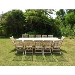 Salon De Jardin En Teck BATAN 12 Chaises -Promos Garde Plante Boutique 119355 4