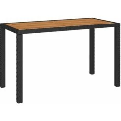 Mobilier D'extérieur 6 Pcs Résine Tressée Et Bois D'acacia Noir VidaXL -Promos Garde Plante Boutique 11987701 4