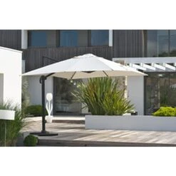 PARASOL ALU EXCENTRE 4X3 GRIS - DCBGARDEN 9 PARASOL ALU EXCENTRE 4X3 GRIS - DCBGARDEN -Promos Garde Plante Boutique 12412601 3