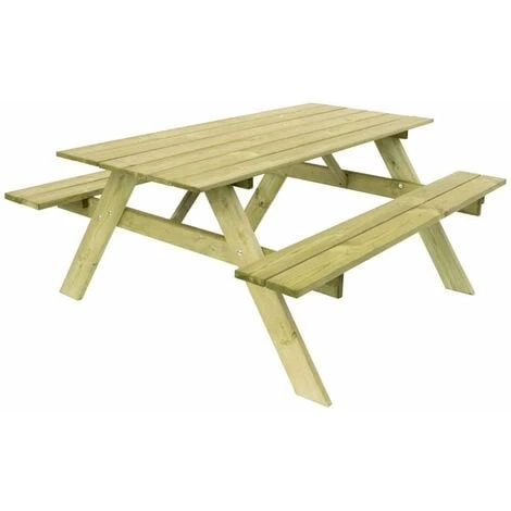 Table Pique-nique Bois Naturel Traité Gardiun Essential 165x154x75 Cm 6-8 Personnes 3 Table Pique-nique Bois Naturel Traité Gardiun Essential 165x154x75 Cm 6-8 Personnes