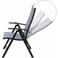 Fauteuil De Jardin Aluminium/ Textilène Chillvert Sicilia Multipositions 55x68x104 Cm -Promos Garde Plante Boutique 12963953 3