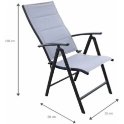 Fauteuil De Jardin Aluminium/ Textilène Chillvert Sicilia Multipositions 55x68x104 Cm -Promos Garde Plante Boutique 12963953 4