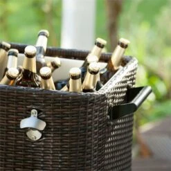 SpringbreakChariot Bar Glacière Frigorifique De Terrasse 80L - Rotin -Promos Garde Plante Boutique 12990373 5