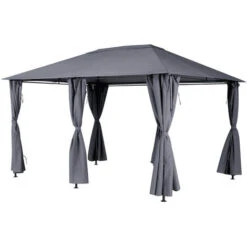 Toile De Toit Pour La Tonnelle Santorini 3 X 4 M Ardoise