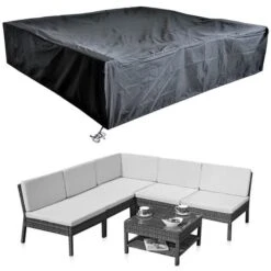 Mucola 195x195x67 CM Housse De Protection Meubles De Jardin Bâche En Tissu