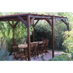 Pergola Bois 15m² - 3 X 5 Autoportée - Origine FR - Pergola Avec La Visserie Acier Zingué -Promos Garde Plante Boutique 16756069 3