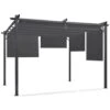 Pergola édition Spéciale Toit Rétractable 3x4 M Et 4 Stores Gris Anthracite