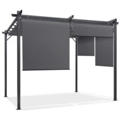 Pergola édition Spéciale Toit Rétractable 3x4 M Et 4 Stores Gris Anthracite 10 Pergola édition Spéciale Toit Rétractable 3x4 M Et 4 Stores Gris Anthracite -Promos Garde Plante Boutique 18148464 4