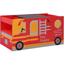 Jeu De Table Et Chaises D'enfants 3 Pcs Camion De Pompiers Bois VidaXL