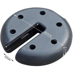 HOMCOM Lot De 4 Poids De Lestage Circulaire Pour Tonnelle Barnum Tente Diamètre 20 Cm épaisseur 4,5 Cm Polyéthylène Noir 8 HOMCOM Lot De 4 Poids De Lestage Circulaire Pour Tonnelle Barnum Tente Diamètre 20 Cm épaisseur 4,5 Cm Polyéthylène Noir -Promos Garde Plante Boutique 18304252 3
