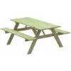 Table Pique-Nique En Bois Traité Solid 28 Mm Avec Banc 177x151x77 Cm 6/8 Personnes -Promos Garde Plante Boutique 18370670 1