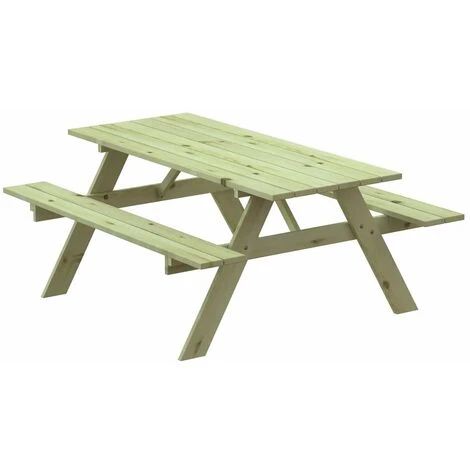 Table Pique-Nique En Bois Traité Solid 28 Mm Avec Banc 177x151x77 Cm 6/8 Personnes 3 Table Pique-Nique En Bois Traité Solid 28 Mm Avec Banc 177x151x77 Cm 6/8 Personnes