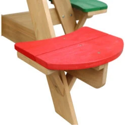 AXI UFO Table De Pique Nique Ronde Pour Enfants En Bois Table Ronde Enfant Pour Le Jardin Multicouleur Avec 4 Sièges -Promos Garde Plante Boutique 18396663 4