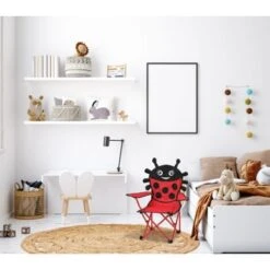 Deuba 2X Chaises Pliables Pour Enfant Motif Coccinelle Couleur Rouge/Noir Intérieur Extérieur Jardin Camping Plage -Promos Garde Plante Boutique 18473611 3