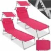 Lot De 2 Transats CHLOE - Lot De 2 Chaises Longues, Bains De Soleil, Transats Jardin -Promos Garde Plante Boutique 18474283 1