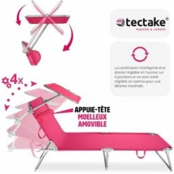 Lot De 2 Transats CHLOE - Lot De 2 Chaises Longues, Bains De Soleil, Transats Jardin 10 Lot De 2 Transats CHLOE - Lot De 2 Chaises Longues, Bains De Soleil, Transats Jardin -Promos Garde Plante Boutique 18474283 4