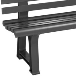 Banc De Jardin Orchidea 3 Places Banc D'extérieur En Plastique Banquette 145x49x74 Cm Jardin Terrasse Parc Anthracite -Promos Garde Plante Boutique 18475253 5