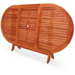 Table De Jardin Pliable Alabama En Bois D'Acacia Pré-huilé Certifié FSC - Table Pliante Terrasse Balcon -Promos Garde Plante Boutique 18477282 4