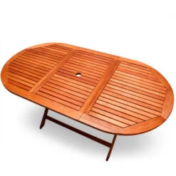 Table De Jardin Pliable Alabama En Bois D'Acacia Pré-huilé Certifié FSC - Table Pliante Terrasse Balcon -Promos Garde Plante Boutique 18477282 5