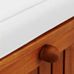 Banc De Jardin En Bois D'acacia Avec Compartiment De Rangement Coussin Inclus Robuste Et Durable Banc 2en1 -Promos Garde Plante Boutique 18477576 4