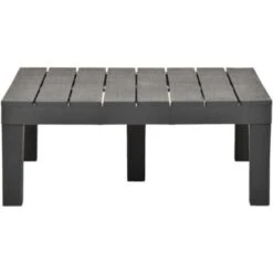 Table De Jardin Anthracite 78x78x31 Cm Plastique VidaXL -Promos Garde Plante Boutique 18801245 2