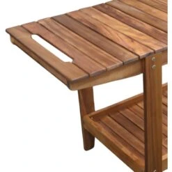 Desserte Contemporaine Sur Roulettes En Acacia 8 Desserte Contemporaine Sur Roulettes En Acacia -Promos Garde Plante Boutique 18839540 3