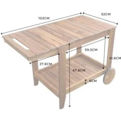 Desserte Contemporaine Sur Roulettes En Acacia 9 Desserte Contemporaine Sur Roulettes En Acacia -Promos Garde Plante Boutique 18839540 4